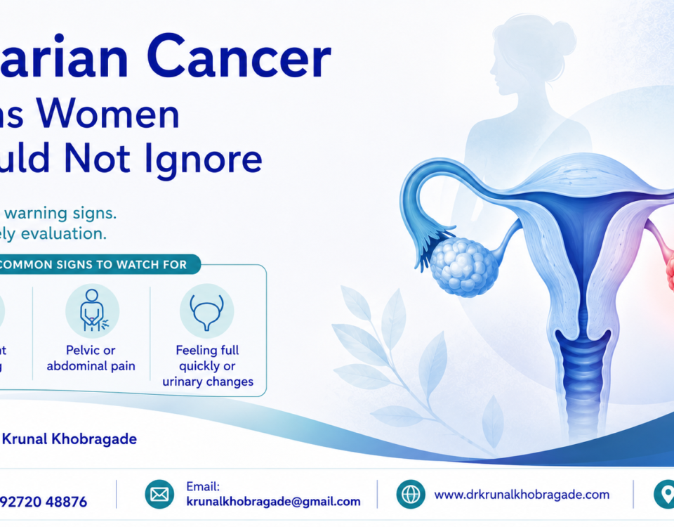 Ovarian cancer signs in women